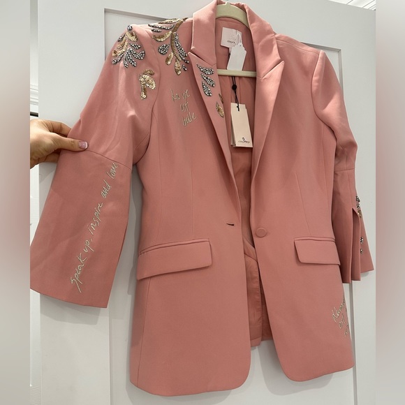 cinq a sept Jackets & Blazers - Cinq a sept pink blazer with embellishments size 6